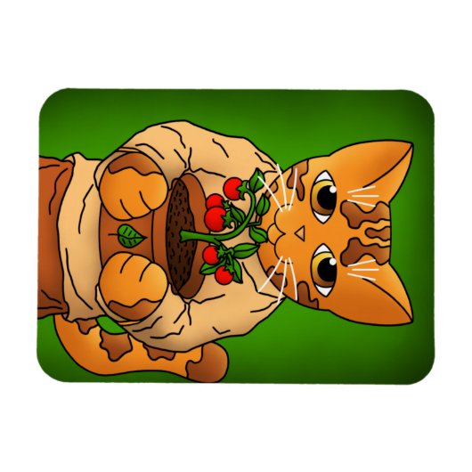 Vegan Gardener Cat Magnet Magneet (Horizontaal)