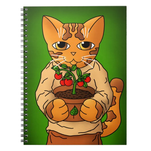 Vegan Gardener Cat Notitieboek (Voorkant)