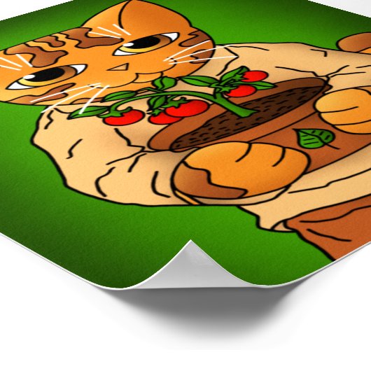 Vegan Gardener Cat Poster (Hoek)