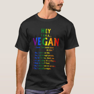Vegan Gay Pride LGBTQ Hey I'm A Vegan T-shirt