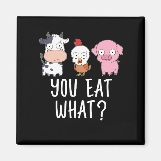 Vegan Gift Vegetarian Gifts Plant Funny Vegan Magneet (Voorkant)