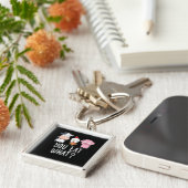 Vegan Gift Vegetarian Gifts Plant Funny Vegan Sleutelhanger (Zijkant)