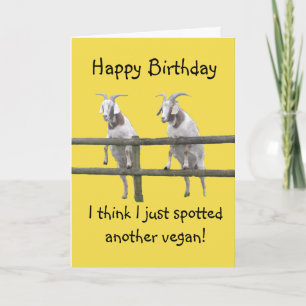 Vegan Goats Birthday Kaart