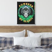 Vegan Gorilla met Planten Quote Canvas Afdruk (Insitu (Slaapkamer))