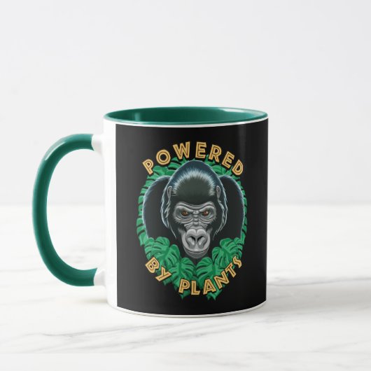 Vegan Gorilla met Planten Quote Mok (Links)
