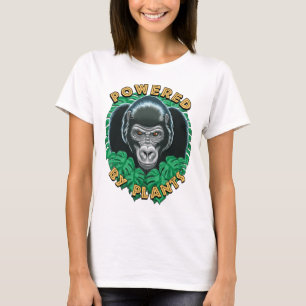 Vegan Gorilla met Planten Quote T-shirt