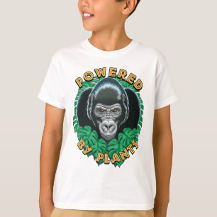 Vegan Gorilla met Planten Quote T-shirt
