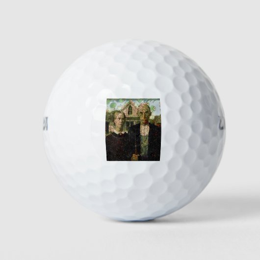 Vegan Gothic Fine Art Spoof Golfballen (Voorkant)