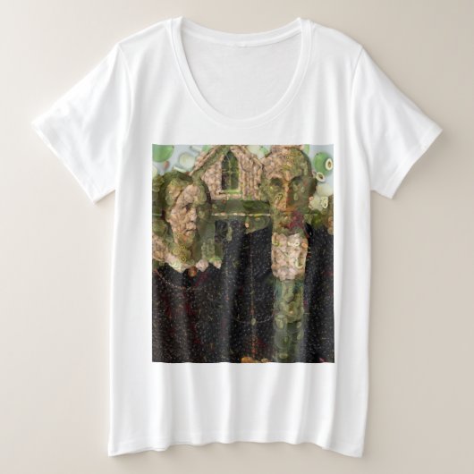 Vegan Gothic Fine Art Spoof Grote Maat T-shirt (Design voorkant)