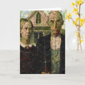 Vegan Gothic Fine Art Spoof Kaart (Gele Bloem)