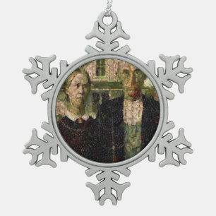 Vegan Gothic Fine Art Spoof Tin Sneeuwvlok Ornament