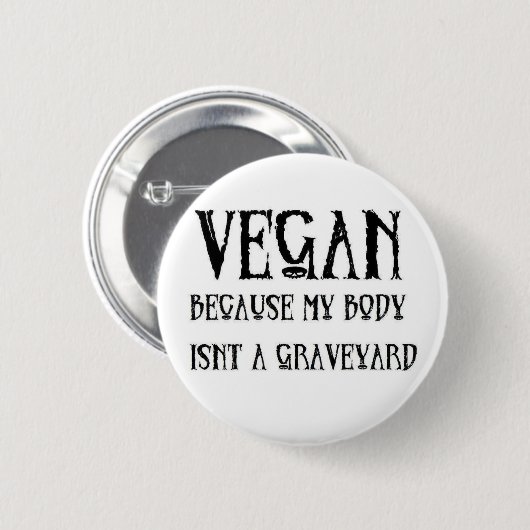 Vegan Graveyard Ronde Button 5,7 Cm (Voorkant /achterkant)