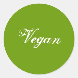 Vegan. Green. Slogan. Custom Ronde Sticker