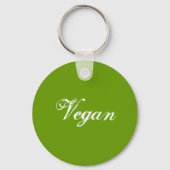 Vegan. Green. Slogan. Custom Sleutelhanger (Voorkant)