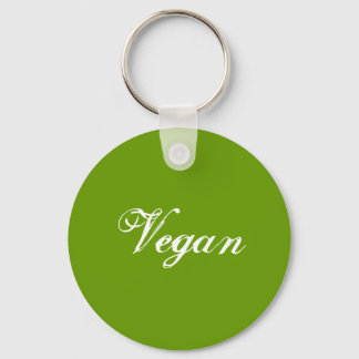 Vegan. Green. Slogan. Custom Sleutelhanger