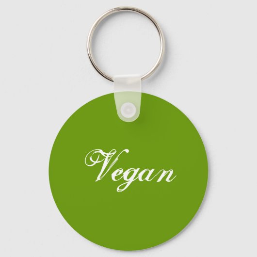Vegan. Green. Slogan. Custom Sleutelhanger (Voorkant)