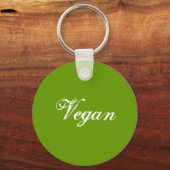 Vegan. Green. Slogan. Custom Sleutelhanger (Voorkant)