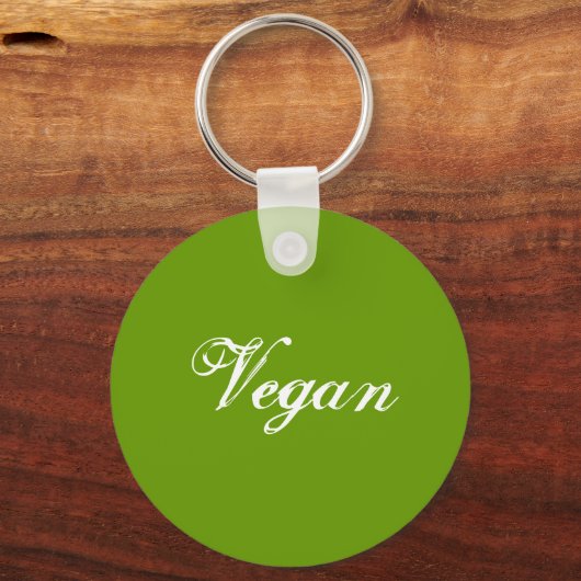Vegan. Green. Slogan. Custom Sleutelhanger (Voorkant)
