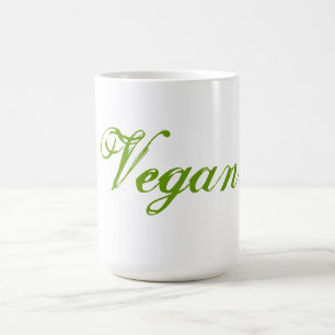 Vegan. Groen. Slogan. Personaliseer Koffiemok