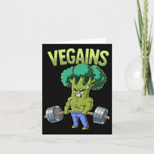 Vegan Gym Bodybuilding Vegains Kaart (Voorkant)