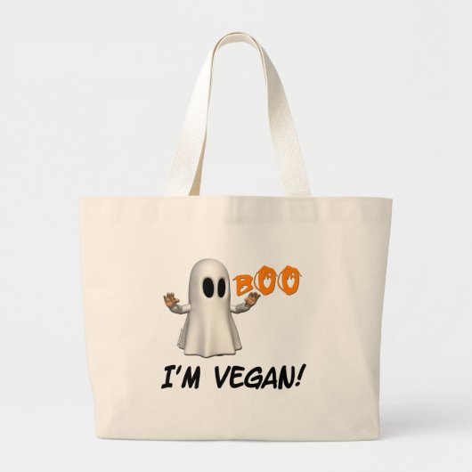 Vegan Halloween Bag Grote Tote Bag (Voorkant)