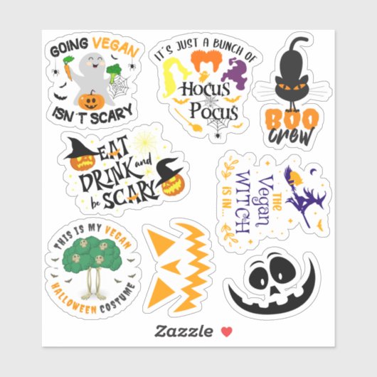 Vegan Halloween Sticker (Vel)