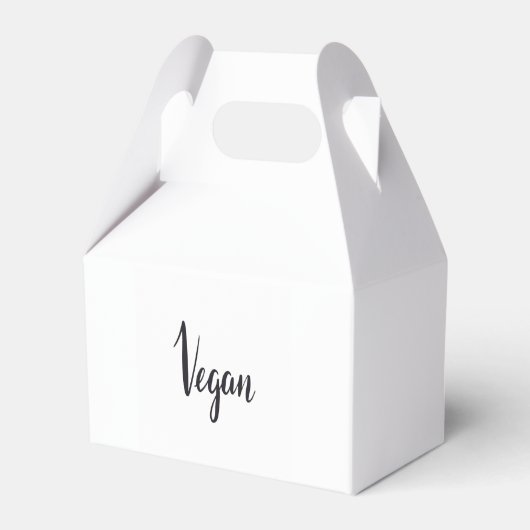 Vegan Handgeschreven Typografie Favoriete Box Bedankdoosjes (Achterkant)