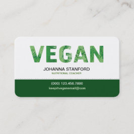 Vegan Happy Quote Business Visitekaartje