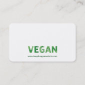 Vegan Happy Quote Business Visitekaartje (Achterkant)
