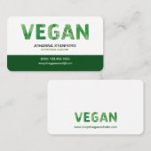 Vegan Happy Quote Business Visitekaartje (Voorkant / Achterkant)