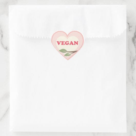 Vegan Heart Hart Sticker (Tas)