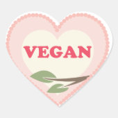 Vegan Heart Hart Sticker (Voorkant)