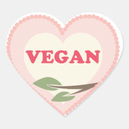 Vegan Heart Hart Sticker