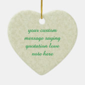 Vegan Heart Keramisch Ornament (Achterkant)