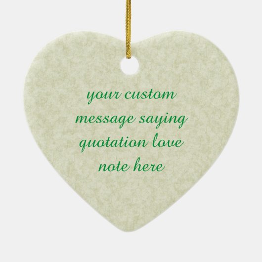 Vegan Heart Keramisch Ornament (Achterkant)