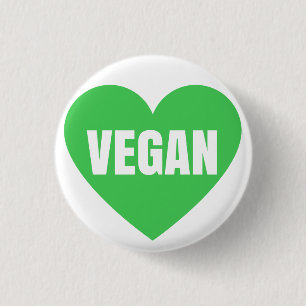 VEGAN HEART RONDE BUTTON 3,2 CM