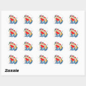 Vegan Heart Tattoo Ronde Sticker (Vel)