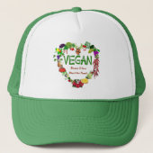 Vegan Heart Trucker Pet (Voorkant)
