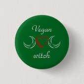 Vegan heks ronde button 3,2 cm (Voorkant)