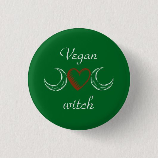 Vegan heks ronde button 3,2 cm (Voorkant)