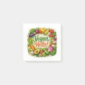 Vegan Hello Post‑It Notities Post-it® Notes (Voorkant)