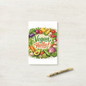 Vegan Hello Post‑It Notities Post-it® Notes (Op bureau)