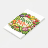 Vegan Hello Post‑It Notities Post-it® Notes (Schuin)