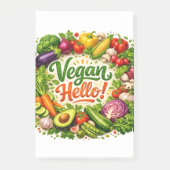 Vegan Hello Post‑It Notities Post-it® Notes (Voorkant)