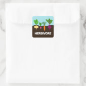 Vegan - herbivore kleurrijke groenten, aangepast vierkante sticker (Tas)