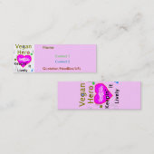 Vegan Hero Pink Mini Visitekaartje (Voorkant / Achterkant)