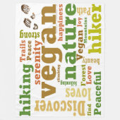 Vegan Hiker Hiking Serenity Fleece Deken (Voorkant)