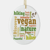 Vegan Hiker Hiking Word Cloud Ornament 2021 (Rechts)