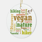 Vegan Hiker Hiking Word Cloud Ornament 2021 (Links)
