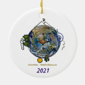 Vegan Hiker Hiking Word Cloud Ornament 2021 (Achterkant)